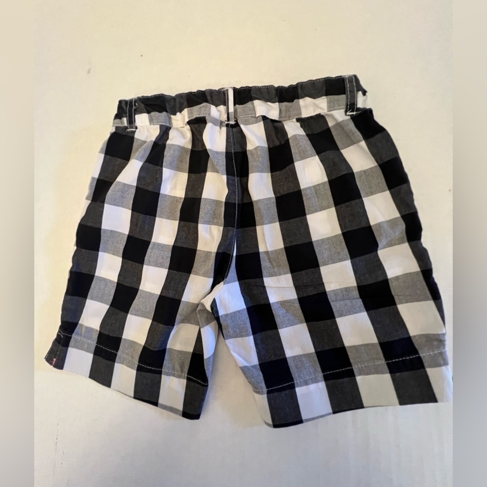 HARTSTRINGS GIRLS BLACK AND WHITE CHECKED SHORTS SIZE 5